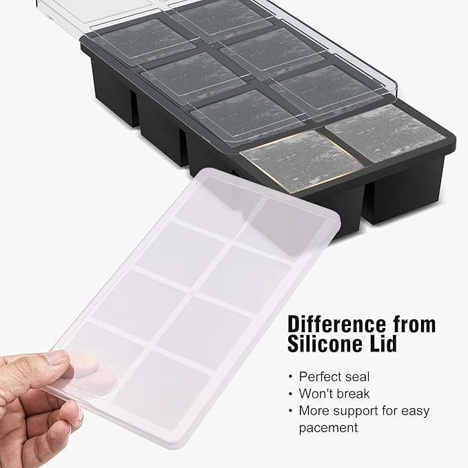 Samuelworld Large Ice Cube Tray: 2024 Upgraded Silicone Square Ice Cube Mold - Image 5