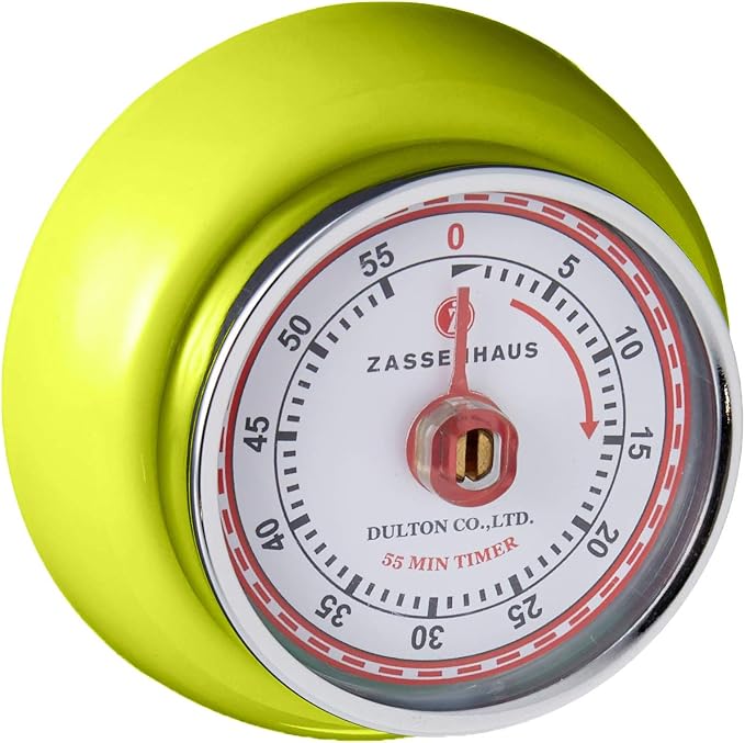 Zassenhaus Magnetic Retro Kitchen Timer, Classic Mechanical Cooking Timer by Zassenhaus