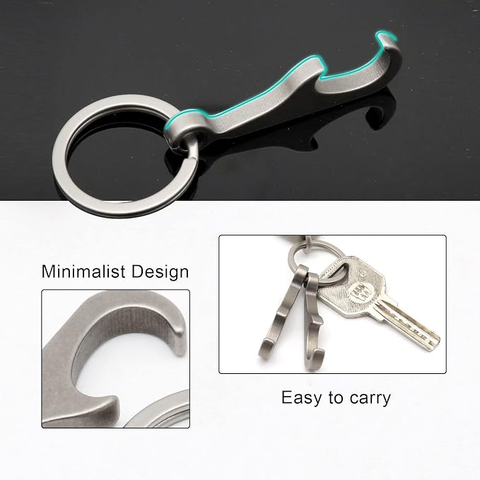 Titanium Bottle Opener, Small Keychain Beer Bottle Opener Can Opener - Image 5