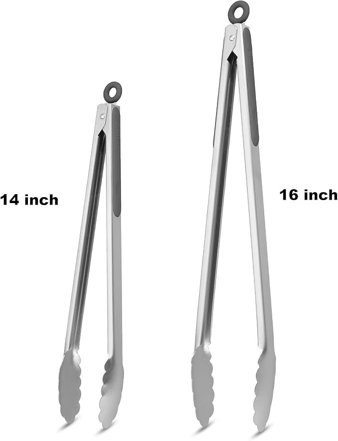 304 Stainless Steel Kitchen Cooking Tongs - Image 4