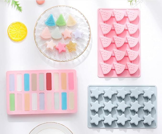 Cute Ice Cube Trays Silicone Chocolate Mold Wax Melt Molds Easy Release Ice - Image 6