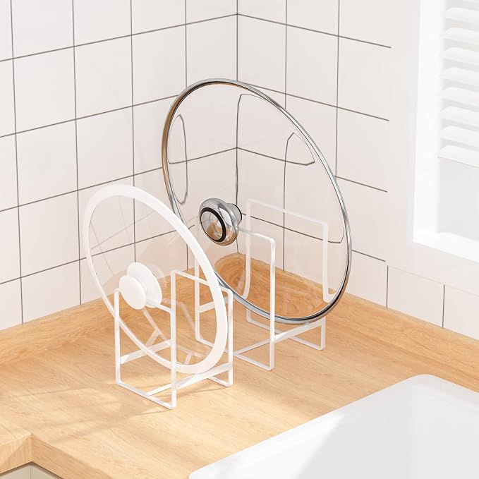 2 Large 1 Small Plate Organizers Holders Upright Cabinet Dish Drying Racks - Image 9