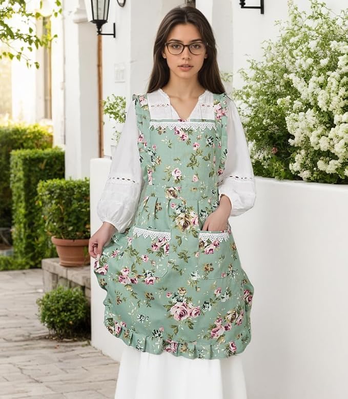 Funny Aprons for Women with Pockets, Kitchen Cooking Grilling Bbq Cute Chef - Image 3