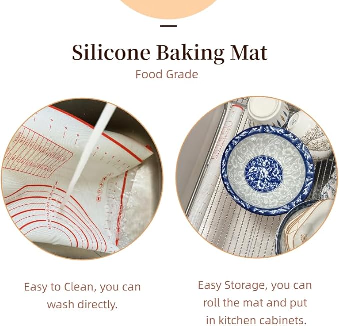 Extra Large 31.5" x 24" Silicone Baking Mat | Non-Slip Pastry & Dough Mat - Image 5