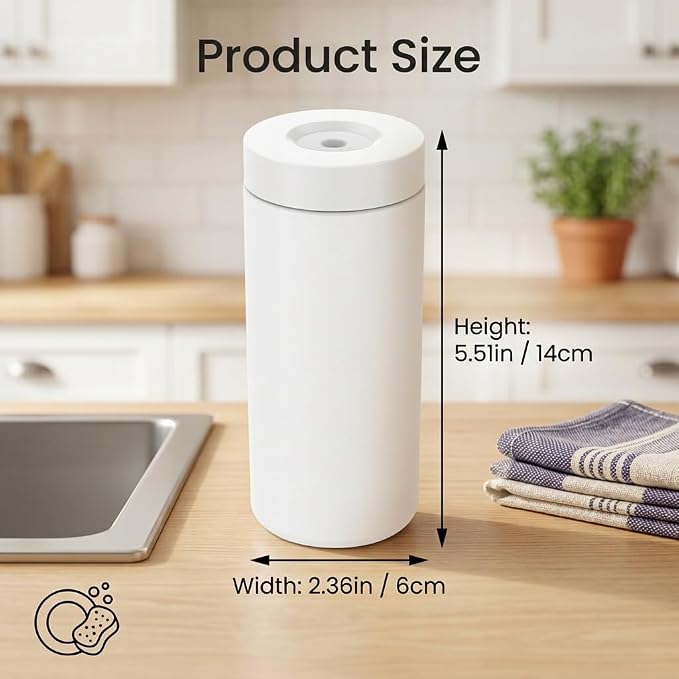 Dish Soap Dish Dispenser, 240ml Silicone Squeeze Washing Up Liquid and Hand - Image 4