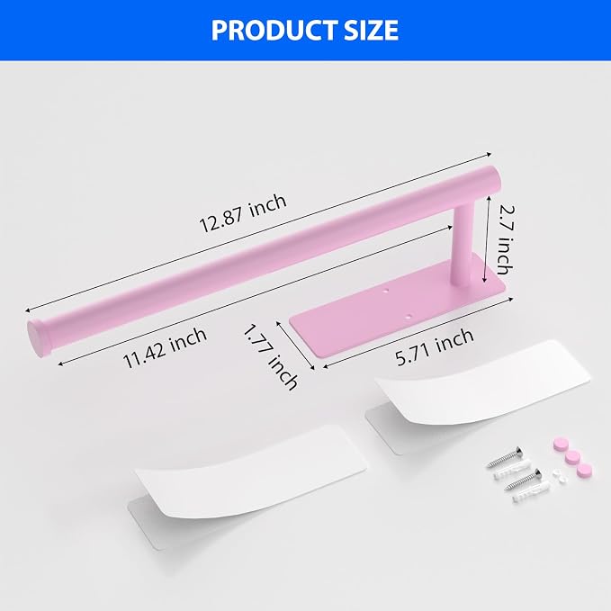 Paper Towel Holder Under Cabinet, Self-Adhesive, No Drilling, Stainless Steel - Image 5