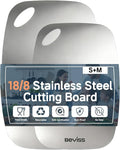 Non-Toxic Cutting Board Set of 2, 304 Stainless Steel Cutting Board Double Sided by HOME