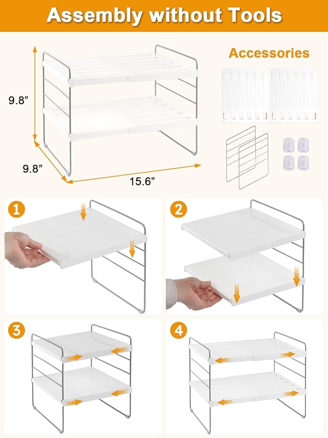 JUPELI Foil and Plastic Wrap Organizer, Expandable Kitchen Pantry Storage - Image 8