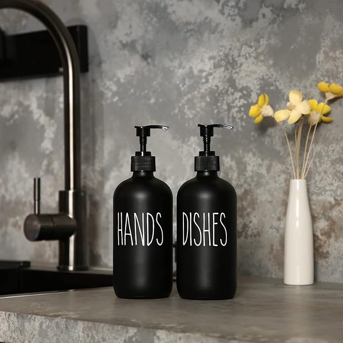 MOMEEMO Soap Dispenser Set 2 Pack, Contains Dish and Hand Soap Dispenser - Image 3