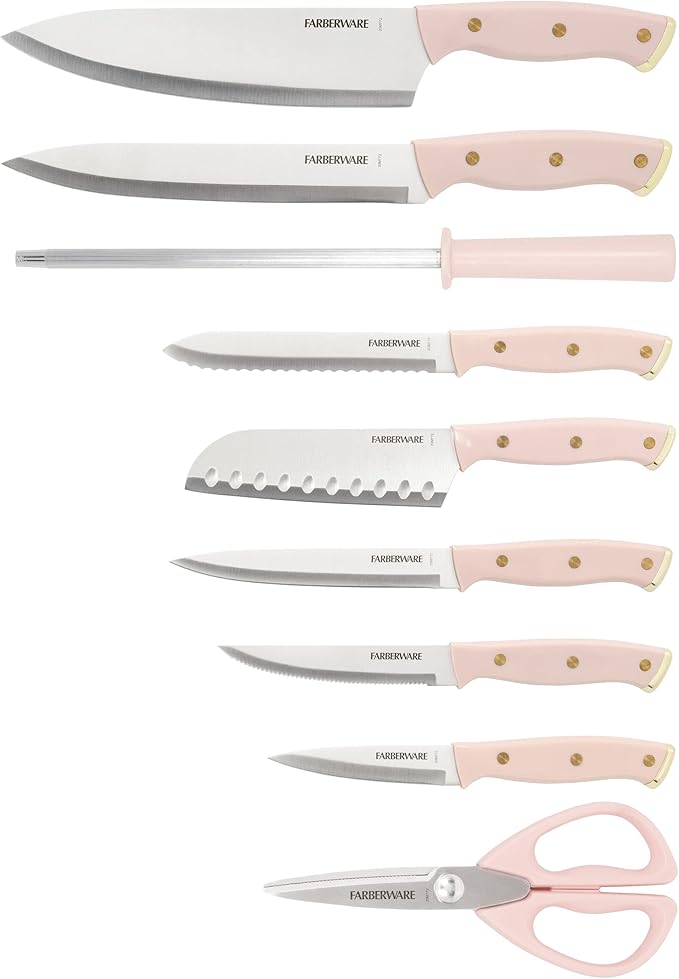Farberware 15-Piece Triple Riveted Acacia Knife Block Set, High - Image 4