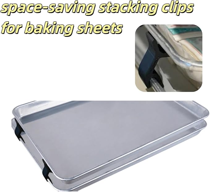 20 Piece Reusable Baking Tray Stacker, Space Saving Fixed Cookie Tray Stacker - Image 4