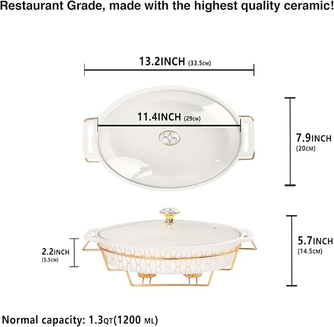 11" x 7.5" Ceramic Oval Casserole Dish - Image 2