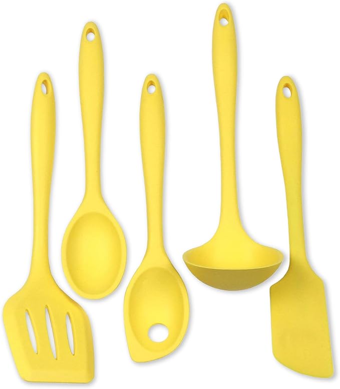 Chef Craft Premium Silicone Kitchen Tool and Utensil Set, 5 Piece by ChefCraft