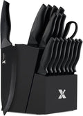 XANAPON 19-Piece Black Kitchen Knife Set by Xanapon