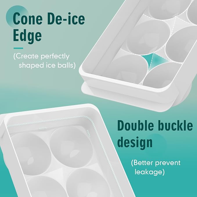WIBIMEN Large Ice Cube Molds, Big Round Whiskey Ice Cube Trays - Image 6