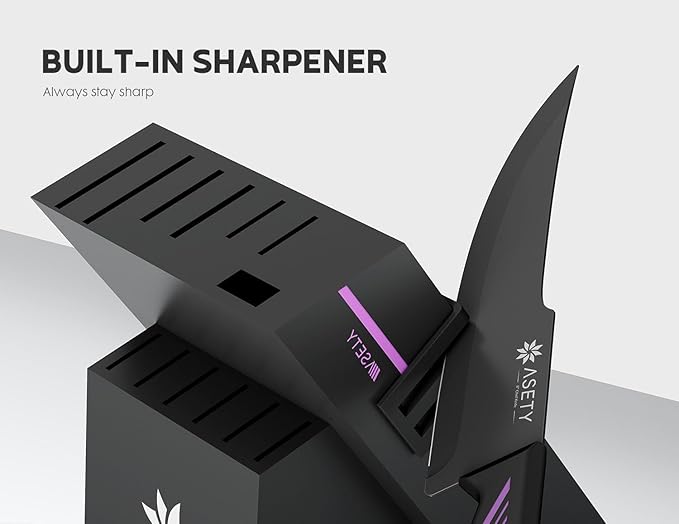 Knife Set - 15 PCS Kitchen Knife Set - Stainless Steel Knife Block Set - - Image 4