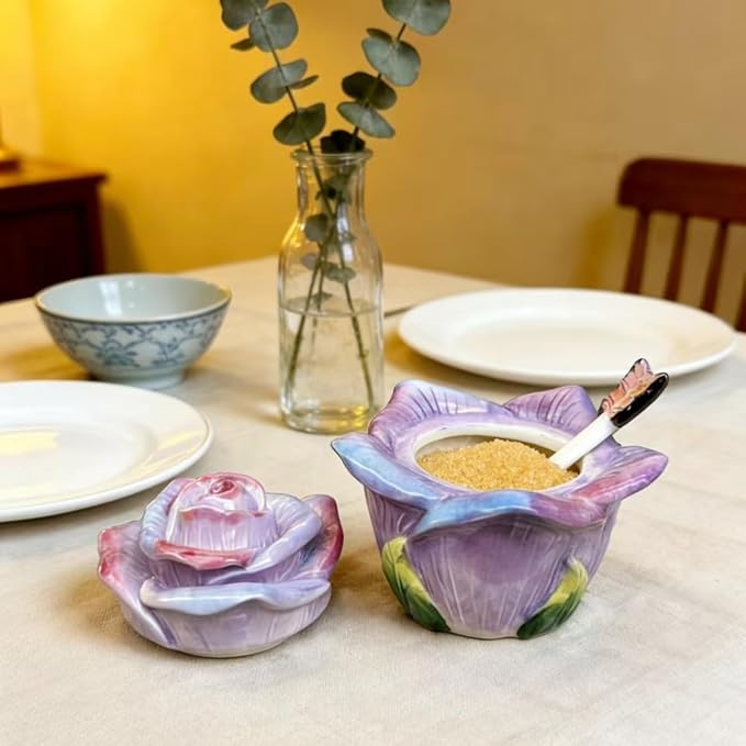 Ceramic Rose Spice Jars - Image 5