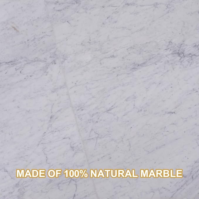 Koville Carrara Marble Paper Towel Holder Countertop, 6“ Genuine Stone Paper - Image 6