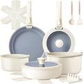 Ammeloo 18-Piece Ceramic Pots and Pans Set Non Stick, Non Toxic Cookware Set by Unknown