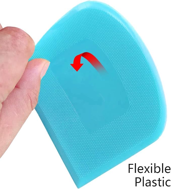 ALLTOP Bowl Spatula & Bench Scraper, Flexible Plastic Multipurpose Kitchen - Image 8
