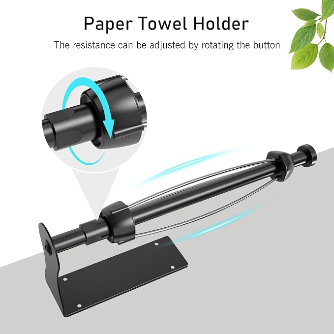 SetSail Paper Towel Holder, Single Hand Operable Paper Towel Holder Under - Image 2