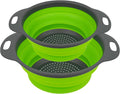 AUAUY 2 Pack Collapsible Colander Set, Round Silicone Folding Collapsible by AUAUY