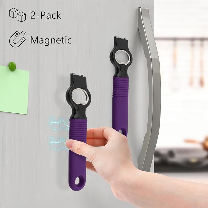 2-Pack Magnetic Beer Bottle Opener & Soda Can Opener, 2-in-1 Bottle Opener and - Image 2