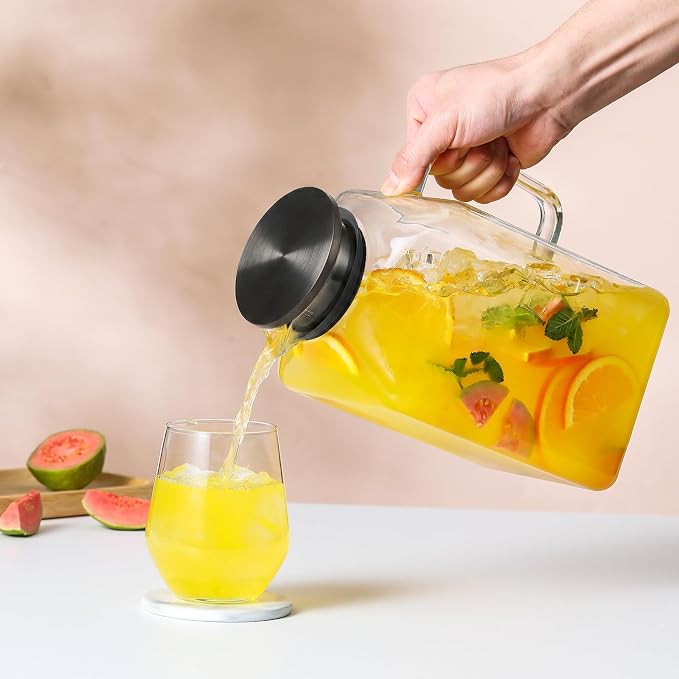 1 Gallon Square Glass Pitcher - Image 5