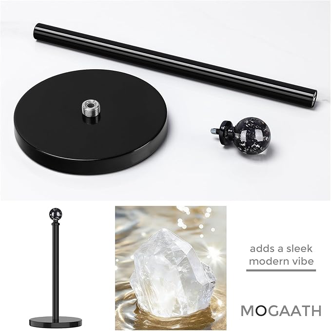 Black Paper Towel Holder Countertop, Unique Black Ball Decor, Brass Paper Towel - Image 9
