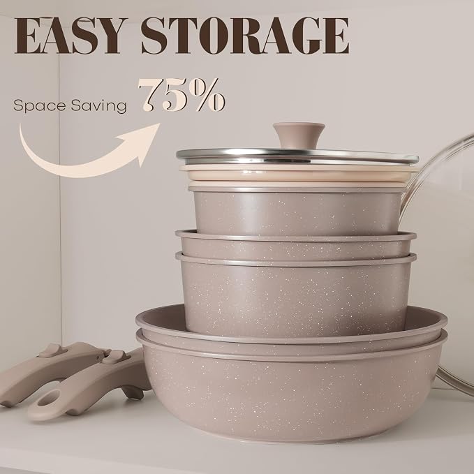 SODAY 15Pcs Pots and Pans Set Non Stick, Cookware Sets - Image 5