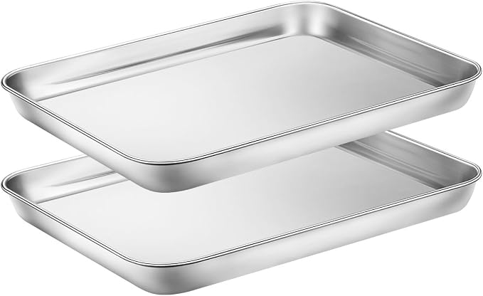 Baking Sheets Set of 2, HKJ Chef Cookie Sheets 2 Pieces & Stainless Steel by HKJ+Chef