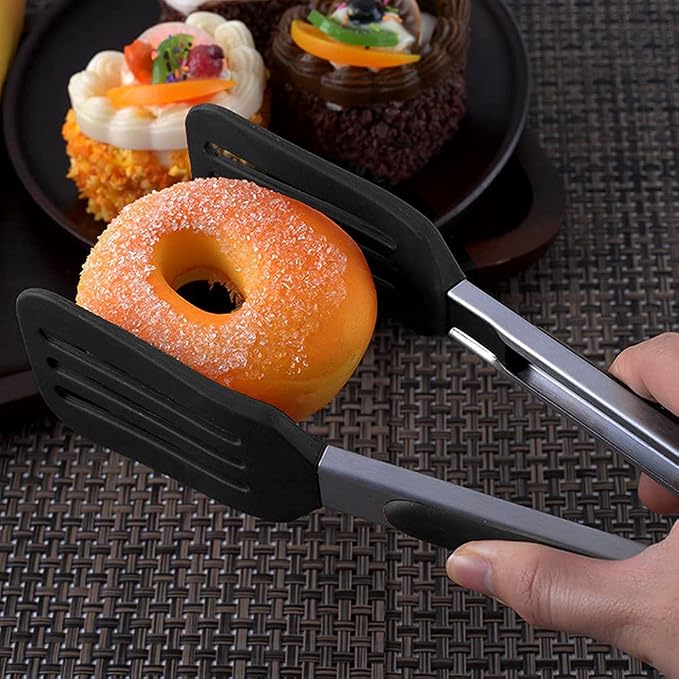 Mini Silicone Serving Tongs Set of 3, Small Kitchen Tongs - Image 7