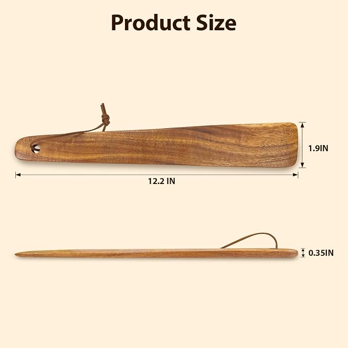 Teak Wood Spatula for Cooking, 12.2 Inch Flat Wooden Spatula for Cast Iron - Image 2