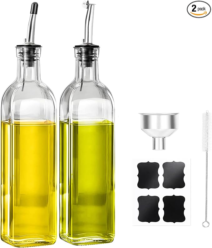 Olive Oil Dispenser Bottle, Oil and Vinegar Dispenser Set by Unknown