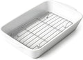 HOMBENE Casserole Dish with Roasting Racks, 3 QT Baking Dish with Handles by HOMBENE