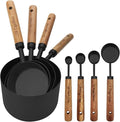 Black Measuring Cups and Spoons Set, Measuring Spoons and Measuring Cup Set by Zalaxt