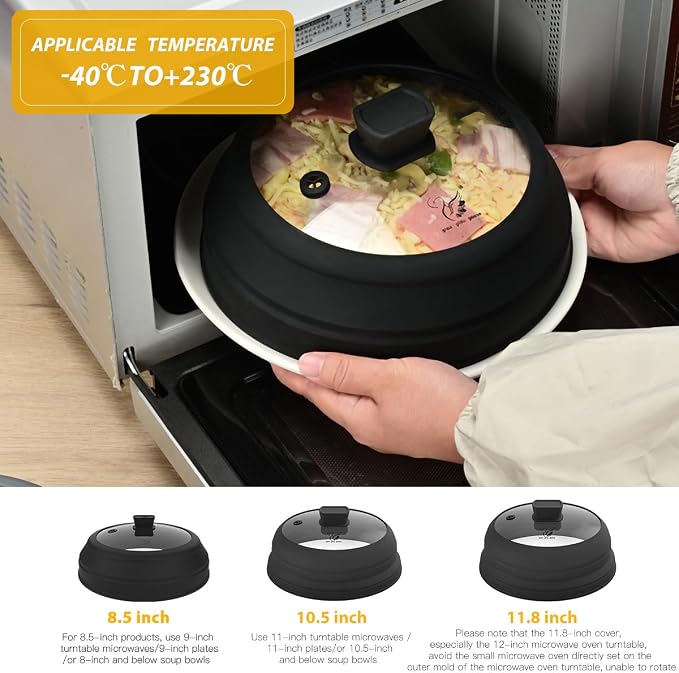 Microwave Splatter Cover Glass Splatter Guard Lid - Image 2