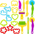 Dough Tools Set for Kids 20 PCS Dough Play Tools by OunNana