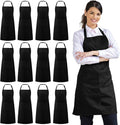 Syntus 12 Pack Bib Apron, Unisex Aprons Adjustable Thicker Version Waterdrop by Syntus