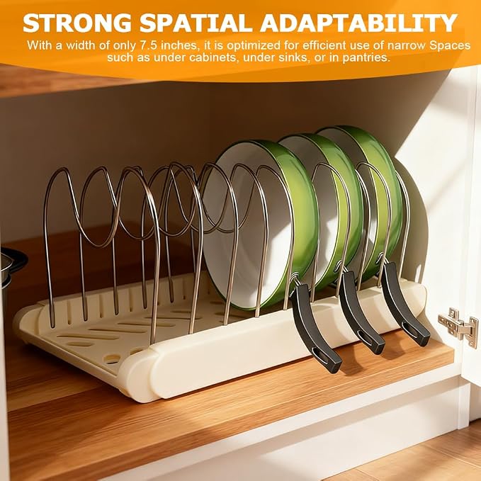 Expandable Pot and Pan Organizer Rack - Image 8