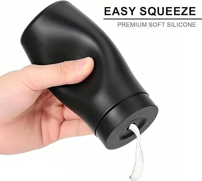 Silicone Dish Soap Dispenser, 8 Oz Refillable Squeeze Bottle, Leakproof - Image 3