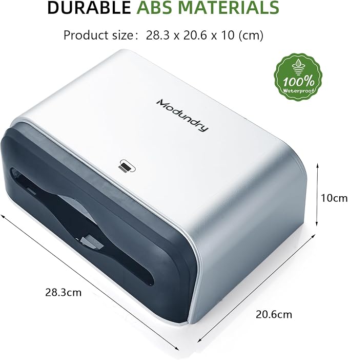 Wall Mount Paper Towel Dispenser, Adhesive No-Drill or Screw Install, Holds 200 - Image 3