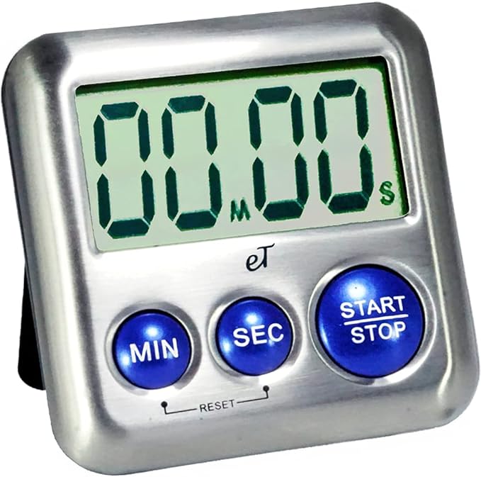 Elegant Digital Kitchen Timer Stainless Steel by eTradewinds
