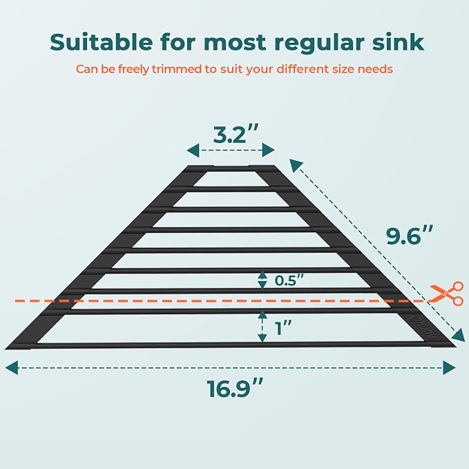 Corner Sink Caddy, Ohuhu Sponge Holder - Image 3