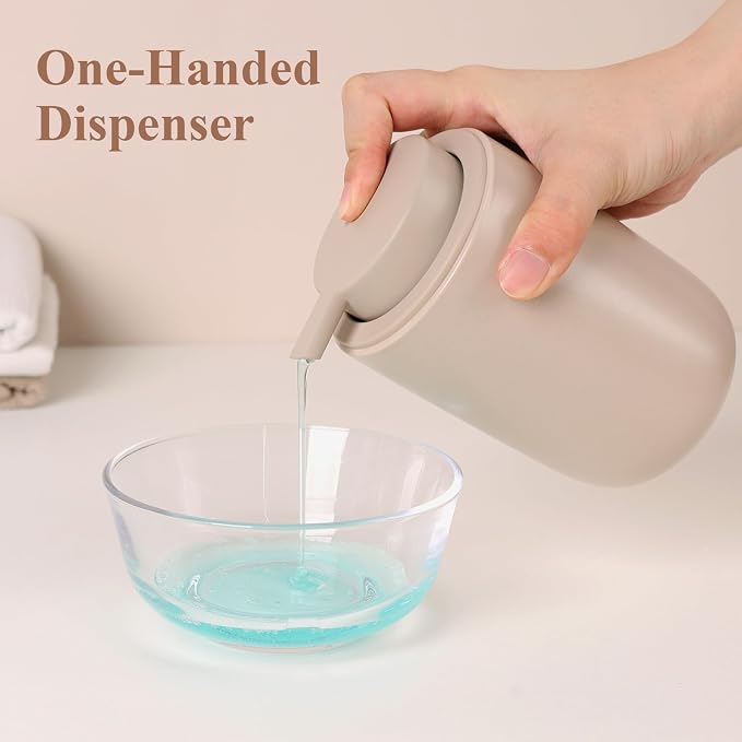 BosilunLife Khaki Soap Dispenser Set - Image 4