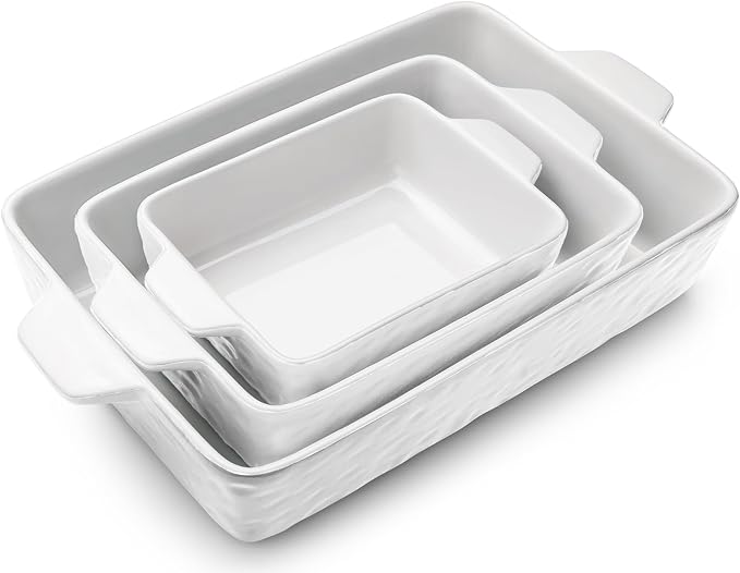 Casserole Dishes for Oven, Ceramic Baking Dishes, Lasagna Pan by Krokori
