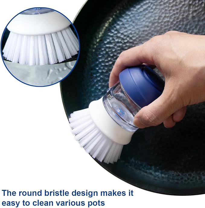 CELOX Soap Dispensing Brush for Cleaning Pots, Pans and Sinks Scrub Brush - Image 2