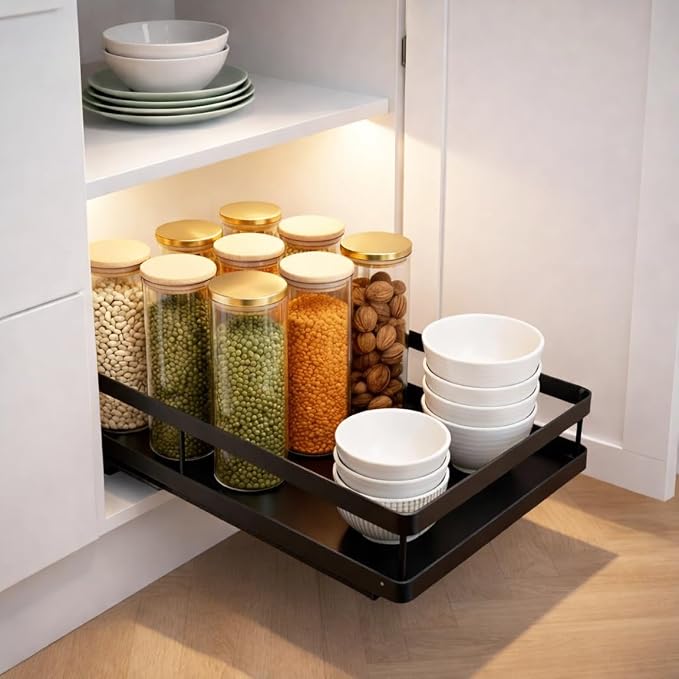Under Sink Organizer, Dual-Rail Ball-Bearing, Under Kitchen Sink Organizer - Image 5