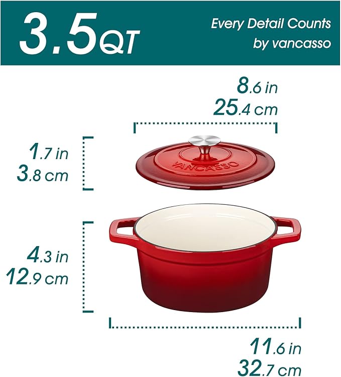 vancasso Enameled Cast Iron Dutch Oven - Image 2