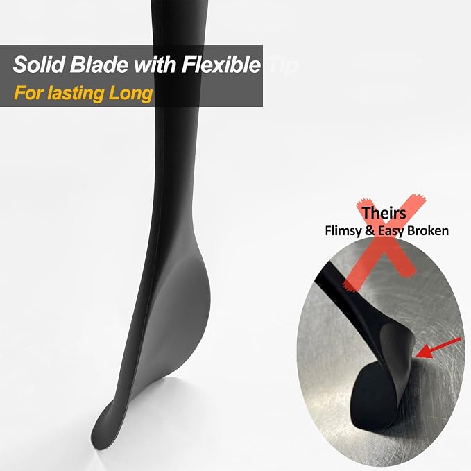 Upgrade Silicone Spatula Spoon Set, VOVOLY Heat Resistant Rubber Spoonula - Image 7